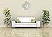Lulu Decor, 25” Crystal Leaf Metal Wall Clock, 9” White Glass Dial with Arabic Numerals, Decorative Clock for Living Room, Bedroom, Office Space