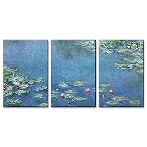 3 Panel Water Lilies 1906 by Claude Monet...