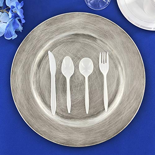 Dining Collection Disposable Plasticware Knives, 400 Count Cutlery, White