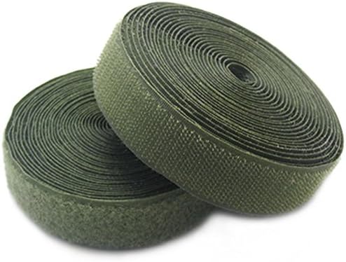 Bluemoona 5 Yards - 1" 25MM sew-on Hook & Loop Tapes Swings (Army Green)