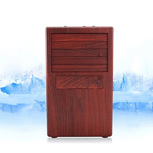 SUPOW Air Humidifier Cooler, Desktop Bladeless Fan Mini 9.5 inch Noiseless Small Air Conditioner for Summer (Brown.) - Thumbnail 6