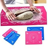 Drhob Silicone Roll Cut Mat Rolling Cutting Pad Fondant Cake Dough Decorating Tool li3