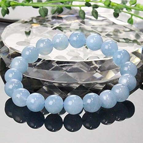 Amazon Co Jp 一点物 10mm玉 アクアマリン ブレスレット Bracelet ブレスレット Bangle 腕輪 ブレス Aquamarine ミルキーアクア メンズ レディース 天然石 天然石 パワーストーン A ホーム キッチン