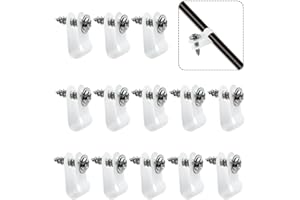 FYAWME 100 Pack 3/16 inch Rope Light Clips, White Rope Light Clips for Outside, Nylon P-Style Cable Clips for Wire Management, String Lights Mounting with M4 Carbon Steel Nickel-Plated Screws