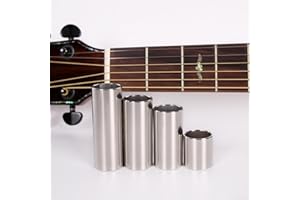 Guitar Accessories Metal Slides in Different Lengths for Optimal Performance on Any Stringed Instrument (4Pcs Set)
