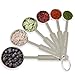 Royal Measuring Spoons Set - Stainless Steel Baking Spoon for Dry and Liquid Ingredients - Detachable Ring Holder - 6 Measurements
