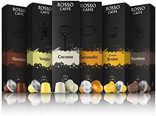 Nespresso Compatible Capsules - Flavors Pack (120 Pods) - Fit to All Original Line Machines - By Rosso Caffe