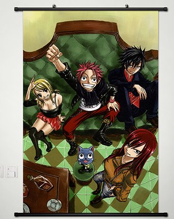 Wall Scroll Poster Fabric Painting For Anime Fairy Tail Key Roles 152