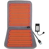 WOOLALA USB Heated Seat Cushion for Office Chair, Large Heating Area Cover | Therapy Heating Pad for Back, Lumbar, Hip, Thigh with 3 Temperatures Levels, 17In * 35.5In
