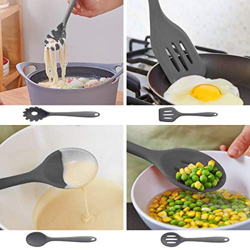 Cooking Utensils Set,Silicone Kitchen Utensil Set 15PCS,Non-Stick Silicone Kitchen Cooking,Heat Resistant 446°F Gadgets Cookware Set,Best Kitchen Tool Set,kitchen essentials for new home(Non Toxic)