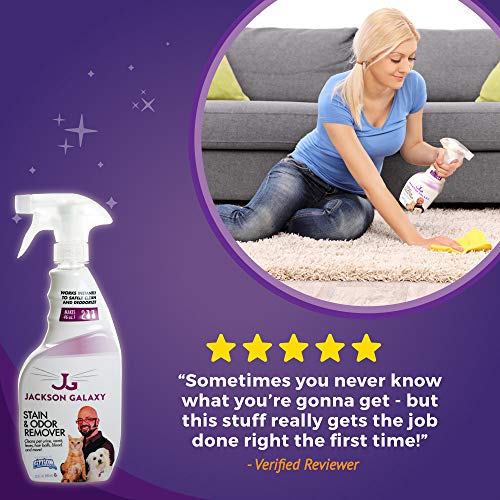 Jackson Galaxy: Stain & Odor Remover - Pet Urine Remover - 23 oz Bottle - 2 Fill Tablets Included - Eliminates Pet Stains & Odors Quickly - Works On Multiple Surfaces - Non-Toxic Formula - Thumbnail 5