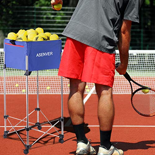 image for Wotryit Deluxe Tennis Ball Hopper,Tennis Trolley (Up to 160 Balls) Ten