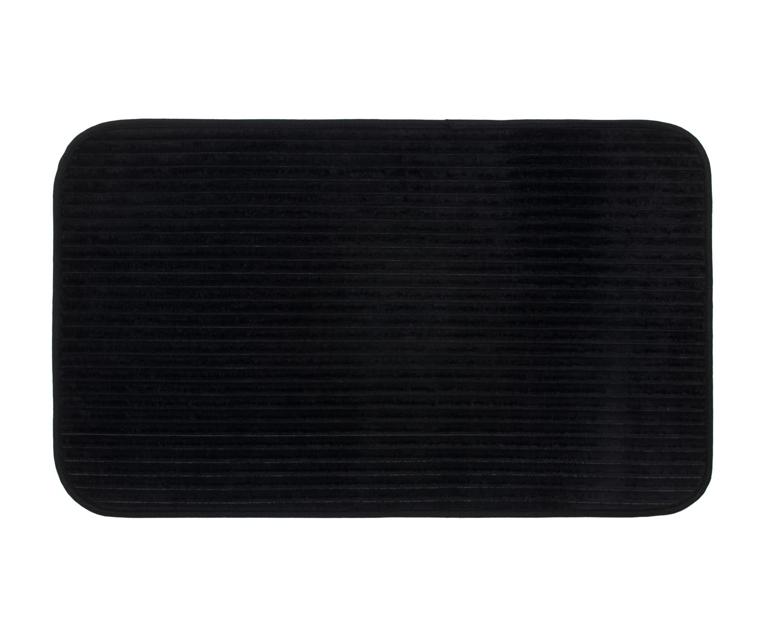 Gözze - Non-Slip Soft Bath Mat, 100% Polyester, 60 x 100 cm - Black