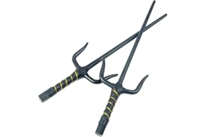 Superdo Octagon Metal Martial Arts Sai Multi Size（Black and Silver）