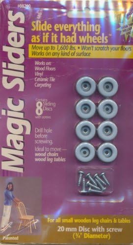 Magic Sliders 08200 Screw-On Floor Slide 3/4 Round by Magic Sliders