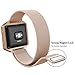 SWEES Metal Bands Compatible Fitbit Blaze Smart Watch, Stainless Steel Magnetic Replacement Band with Frame Small & Large for Women Men, Champagne Gold, Black, Silver, Colorful, Rose Gold