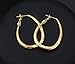 IPINK Real 18K Gold Filled Lady's Hoop Earrings Big Circle Jewelry