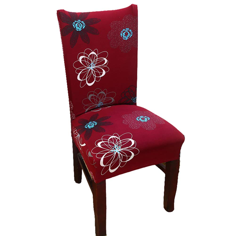 TEERFU Dining Room Chair Covers Slipcovers Set of 4, Stretch Removable Washable Dining Chair Protector Decoration Cover Seat Slipcover for Hotel,Ceremony,Banquet,Kitchen,Restaurant,Home