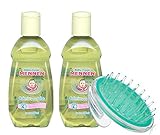 Baby Magic Mennen Cologne - Colonia Mennen Para Bebe, 200 ml (2 Pack) with Baby Massage Brush