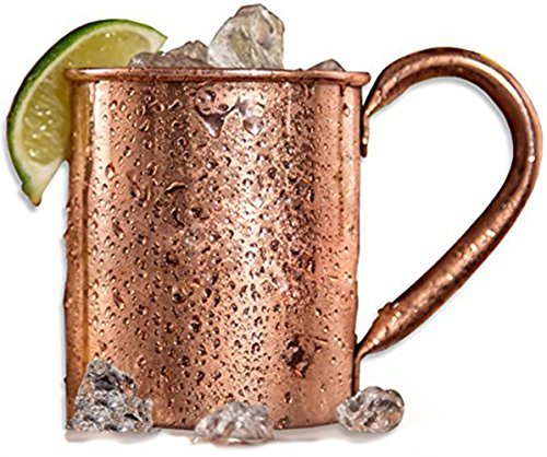 Copper Cup-Best for Valentines Day Gifts for Him and Her,for Husband,Retirement Gifts for Men,Moscow Mule Copper Mug.Unlined Premium Handcrafted Solid Copper Mug 16 oz