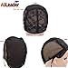 Wig Cap for Wig Making Double Lace Wig Cap with Adjustable Straps Wig Cap for Women Wig Making Caps on The Back Swiss Lace Hairnet (Black XL)