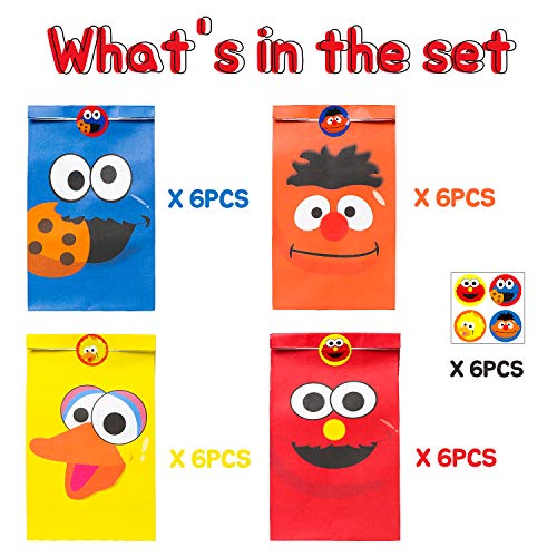 PANTIDE 24Pcs Sesame Goody Candy Treat Bags Sesame Party Favor Bags Sesame Party Supplies Sesame Par - //medicalbooks.filipinodoctors.org