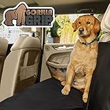 The Original GORILLA GRIP (TM) Non-Slip Pet Car Seat Protector for Pets, Waterproof, Underside Grip (Bench: Black)