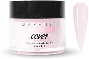 MakarttPro Acrylic Powder - 56g/2oz Nail Cover for Extension, Perfect for Professional Private Nail Technicians - Color: Soft Pink