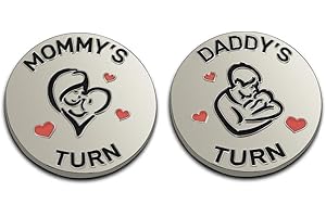 VICHONA New Dad Mom Gifts Funny Decision Making Coin, New Baby Gift for Parent Mummy Daddy Pregnancy Women First Time to be Moms Dads Mother's Day Father's day Gifts Double Sided