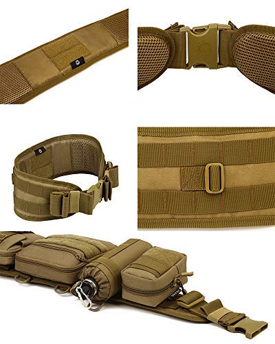 Tactical Battle Belt MOLLE Waist -Belt for Military Equipment and Outdoor Sports