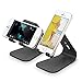 elago M2 Phone Stand [Black] - Premium Aluminum, Angled for Video Calls, Cable Management, Aluminum Phone Stand Compatible with iPhones, Galaxy, and Other Smartphones