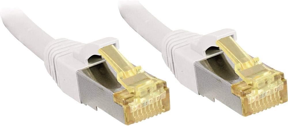 LINDY Cat.7 S/FTP Network Cable, Copper, LSOH, 600MHz, White, 0.5 m