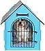ROYAL CRAFT WOOD Dog House Crate Indoor Kennel for Small Dogs, Pet Home with Door and Bed Mat (BLUE)