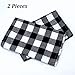 Aneco 2 Pack Table Runner Cotton Checkered Table Runner Trendy Modern Plaid Design Tablerunner Elegant Decor for Indoor Outdoor Events 13 x 72 Inches Black and White
