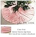 ShinyBeauty Embroidered and Sequined Holiday-Pink-Sequin Tree Skirt-24Inch Christmas Tree Skirt Polyester Christmas Tree Skirt Christmas Decorations (Baby Pink)