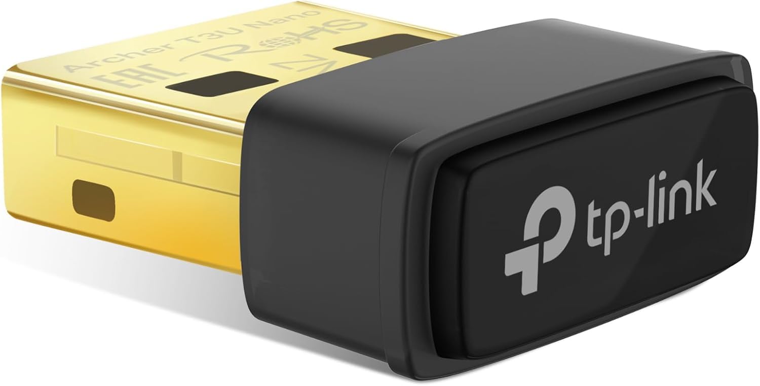 Tp-Link Archer T3U Nano Wifi Dongle - Compact Nano Design Shown Next To Usb Port
