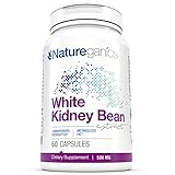 White Kidney Bean Extract By Natureganics 100% Pure Extract Optimized As a Carb Blocker to Help Prevent Fat From Forming - Guaranteed!