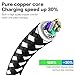 5 Pack [3/3/6/6/10FT] MFi Certified iPhone Charger Lightning Cable Extra Long Nylon Braided USB Charging & Syncing Cord Compatible iPhone Xs/Max/XR/X/8/8Plus/7/7Plus/6S Plus/SE/iPad/Nan More