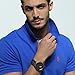 GOGOMY Wooden Watches Mens Wrist Watches Retro Art Analog Quartz Dress Watches Dark Brown