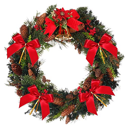 Sumind 48 Pieces Christmas Bow Red Ribbon Bow for Christmas Tree, Christmas Wreath, Gift Decoration (Size M) - Image 6