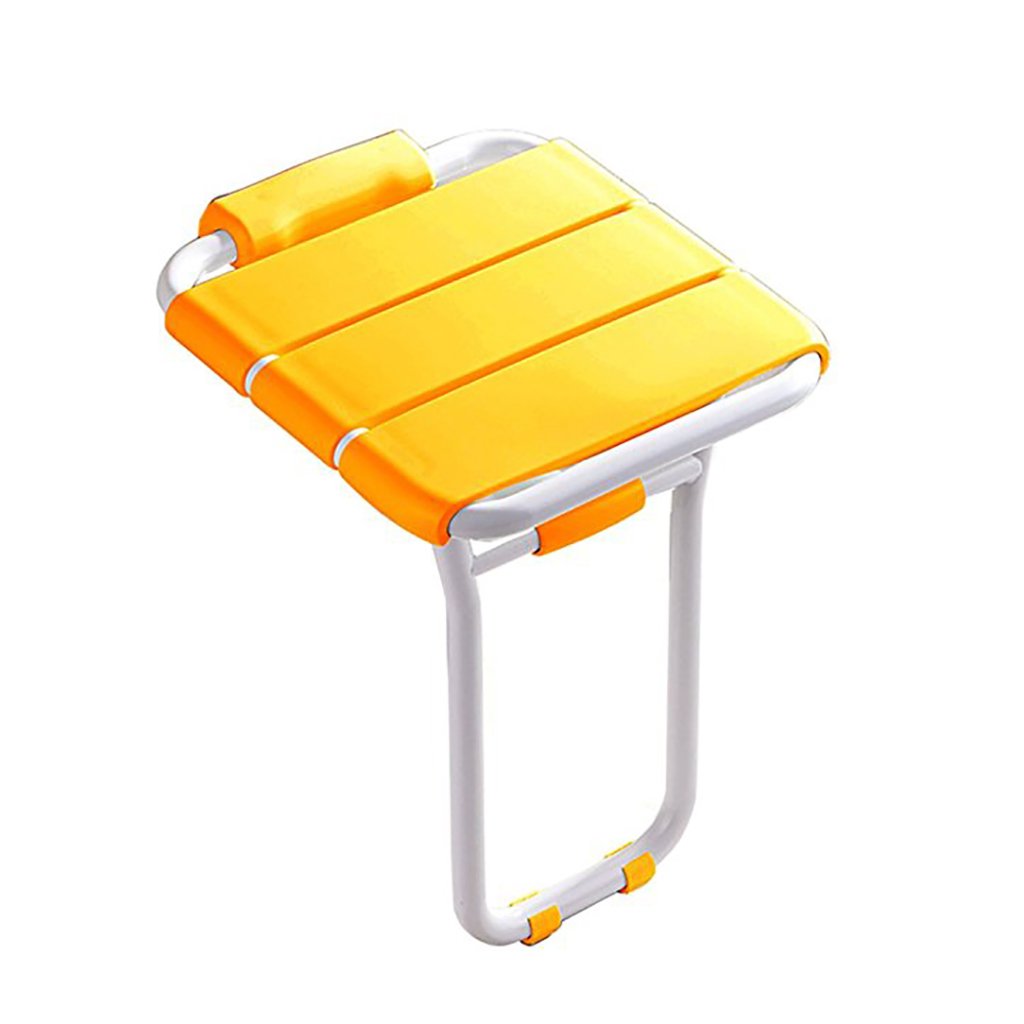 シャワー バススツールウォールマウント折り畳み式シャワーシート妊娠中の女性 高齢者 障害者用アンチスリップマットシャワー椅子安全シャワーシートスツール脚付きチェンジシューズスツールイエロー36 48cm B07gm3zrk3 40 7 シャワーチェア 本命ギフト Www Brti Co Zw