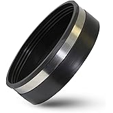 Supply Giant 8IFC Flexible Pvc Pipe Cap with Stainless steel Clamps, 8.6" Inner Diameter for 8" Nominal Pipe, Black