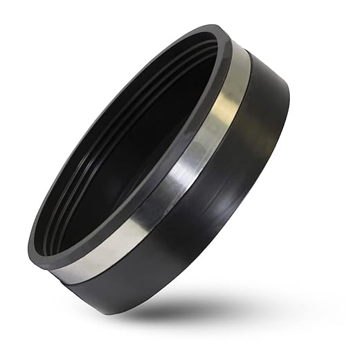 Supply Giant 8IFC Flexible Pvc Pipe Cap with Stainless steel Clamps, 8.6" Inner Diameter for 8" Nominal Pipe, Black