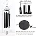ASTARIN Outdoor Deep Tone,45Inch Sympathy Wind Chimes for Outside with 6 Tubes Tuned Relaxing Melody,Memorial Wind Chimes Large for Mom,Garden Decor,Black