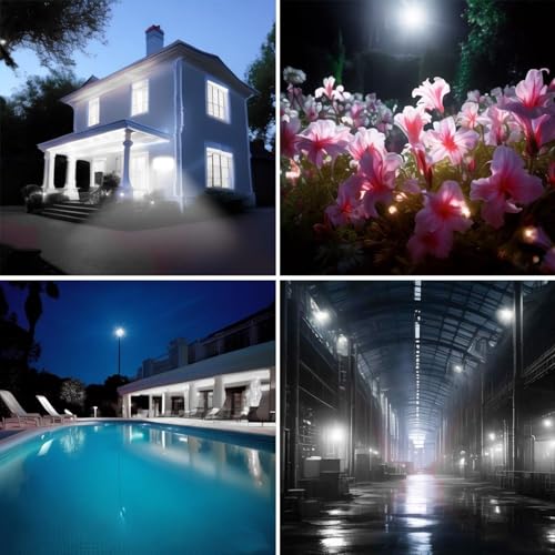 CREATESTAR Outdoor LED Spotlight 40000LM, 400W Outdoor LED Spotlights 6500K Cool White Light, IP66 Waterproof Outdoor Spotlight for Warehouse, Garden, Garage, Sports Field, Backyard, Parking