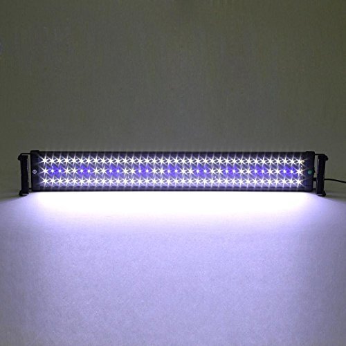 Deckey 18W Aquarium Fish Tank Extendable Light LED Blue and White Color Changing Frame Fish Lamp 108 LED(75CM)