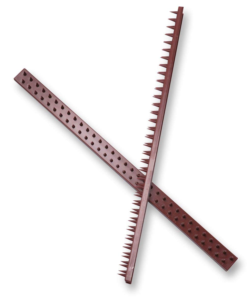 Primrose Featherboard Fence Spikes, Pack of 10 Brown Spike Strips (5m