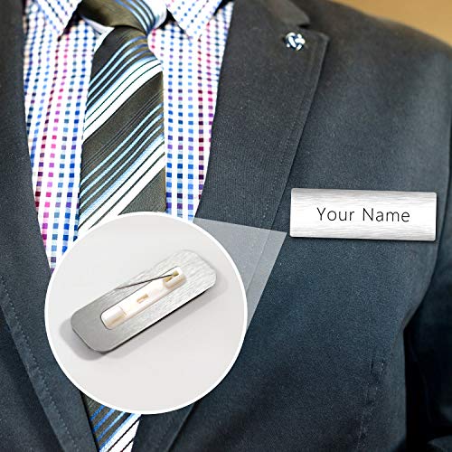 100 White Safety Pin Bar with Adhesive, badge pin backs, name tag