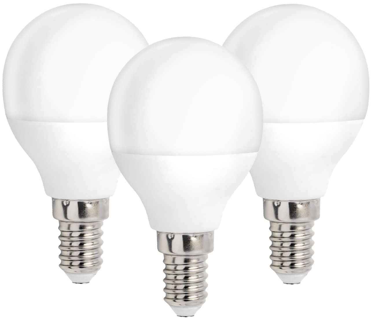 Myonis LED Golf Light Bulbs SES Small Screw, 3 Pack, Long Lasting Golf Ball E14 LED Lamps, 5w (40w Equivalent) Warm White, 470 lumens, 15000 Hour Lifespan, Energy Saving Bulbs
