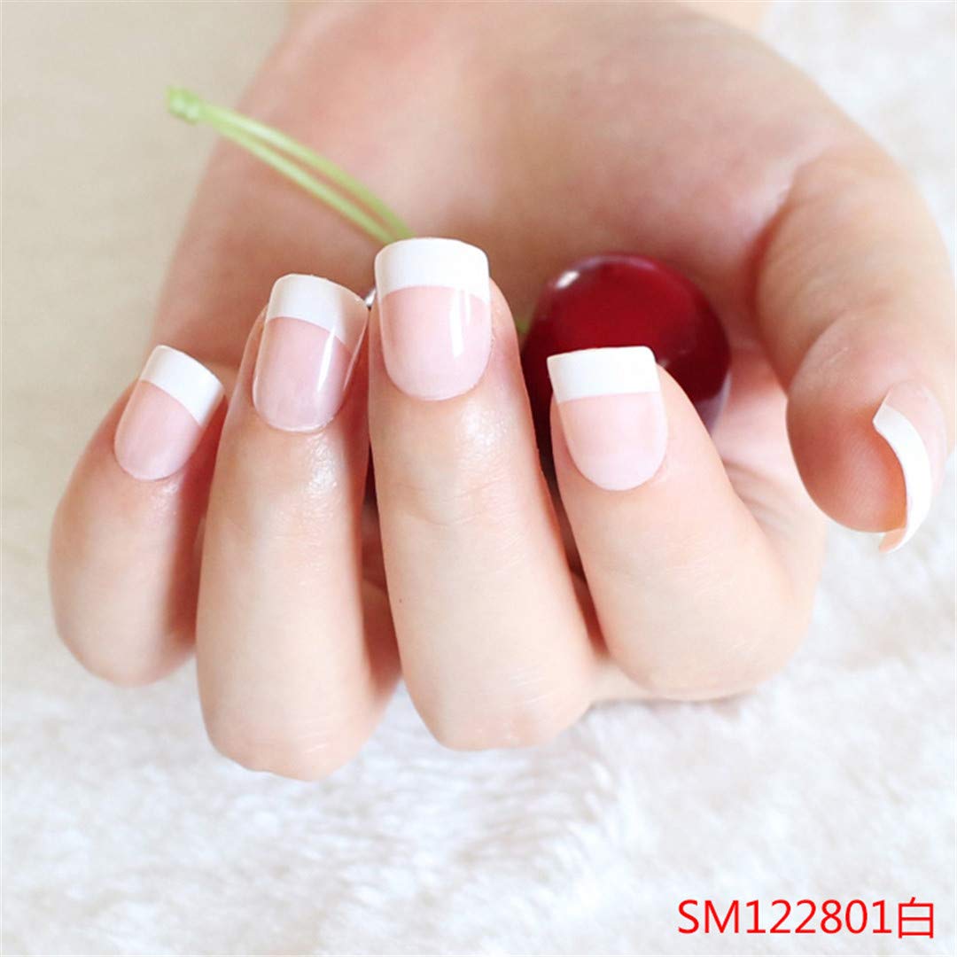 Amazon Com 24 Pcs Classical French Fake Nails Toe Nails Tips